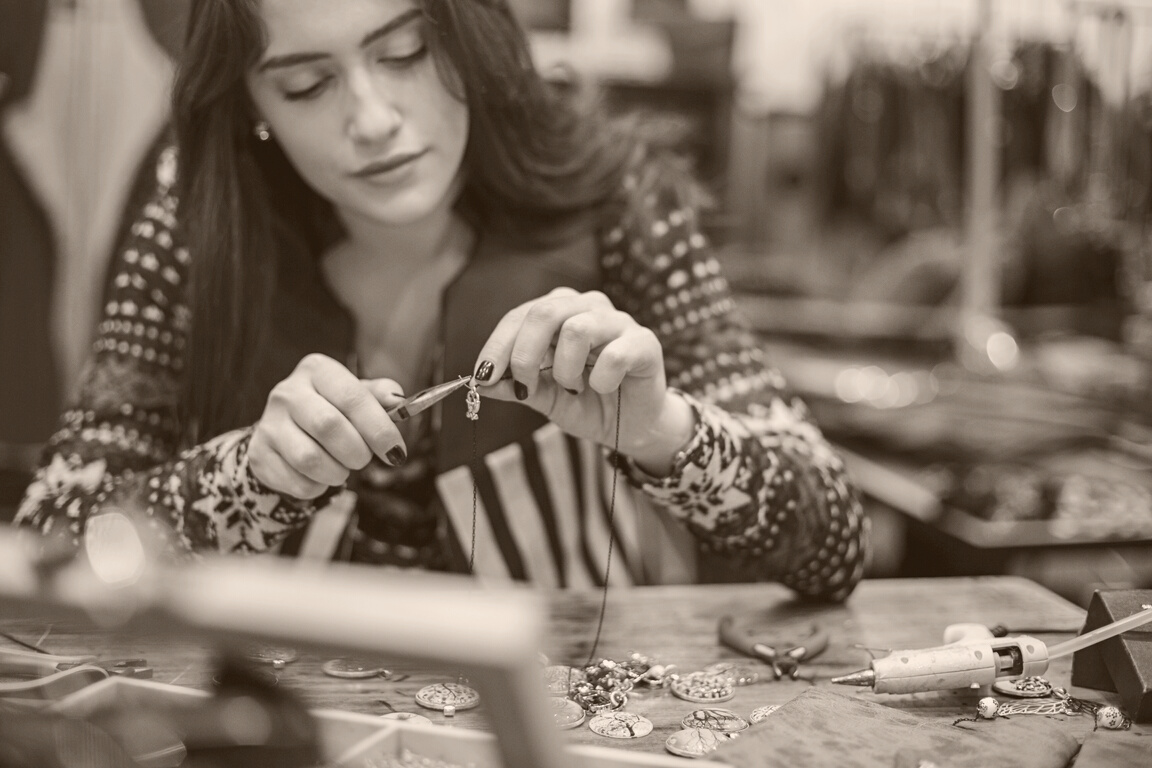 Young artisan in handmade business